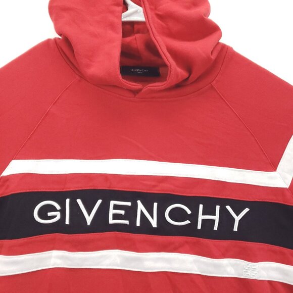 Givenchy Hoodie Mens 2XL Red Embroidered Long Sleeve - Picture 2 of 12